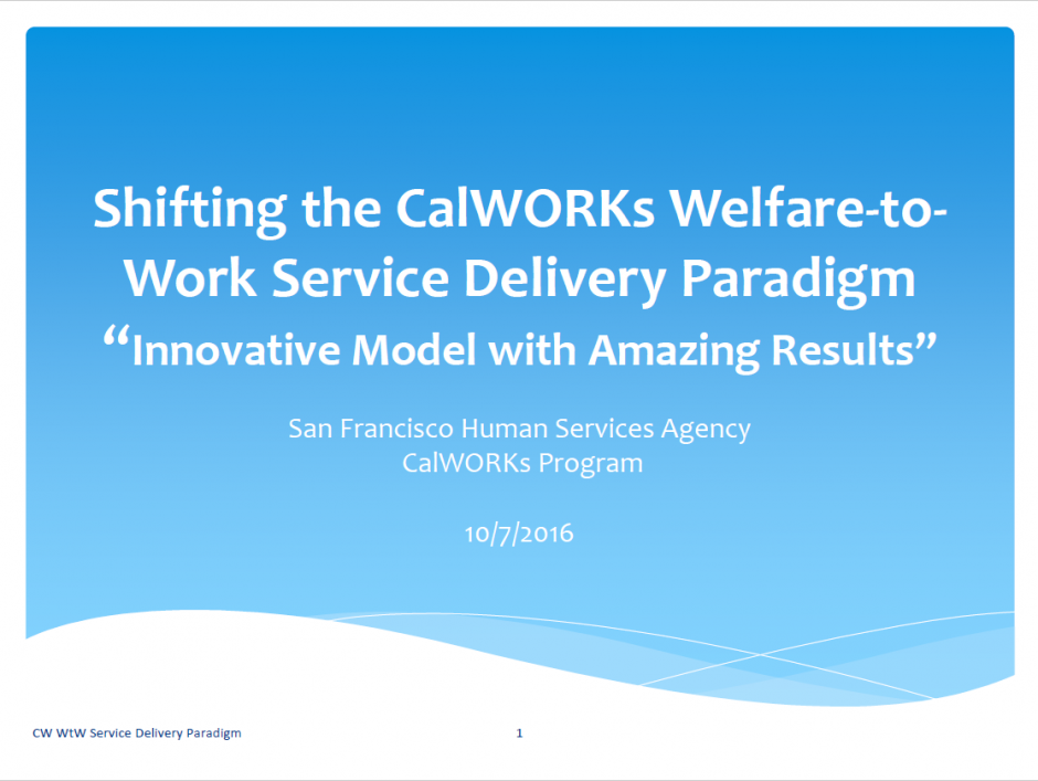 Shifting CalWORKs