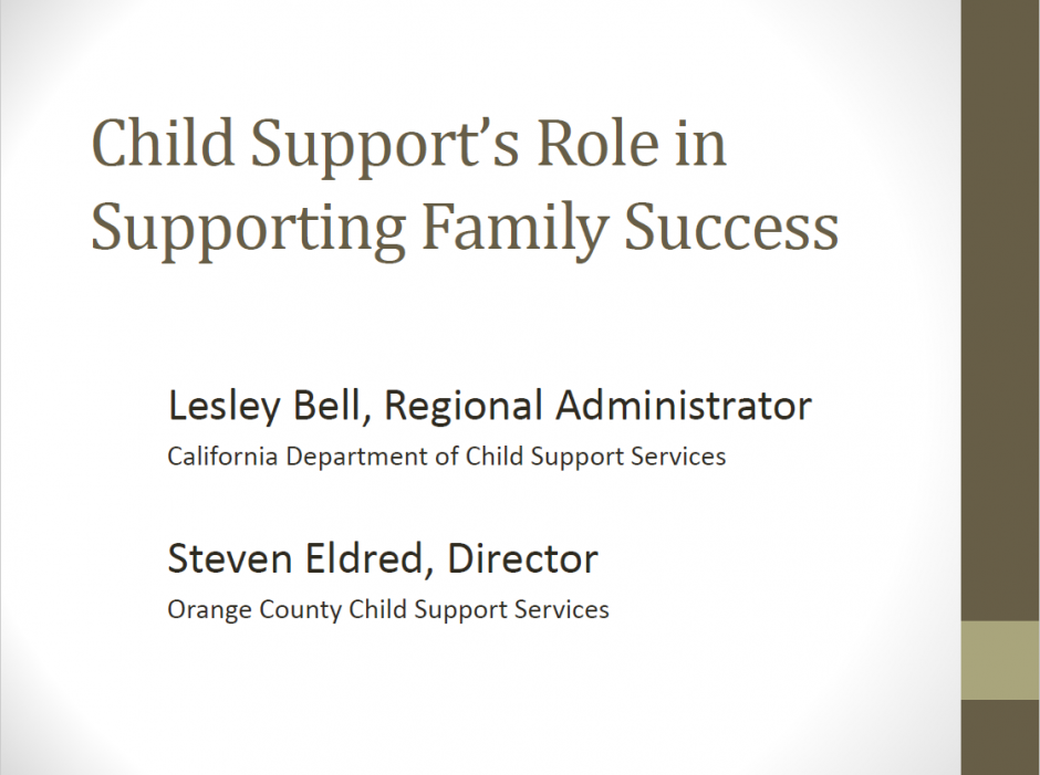Child Support's Role