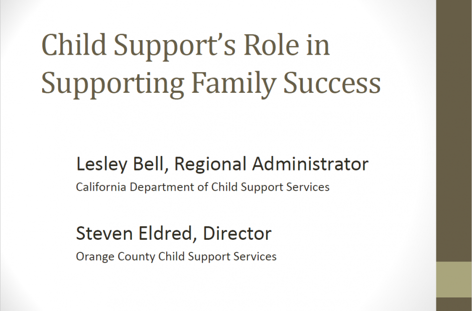 Child Support's Role
