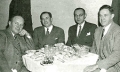 (L to R) Charlie Stuart, CWD San Joaquin County, Ron Born, CWD San Francisco, C. A. Herbage, Deputy Director SDSW, and Sam Thompson, CWD Alameda County, attended the American Public Welfare Association nationwide meeting in Chicago, December 8, 1945.